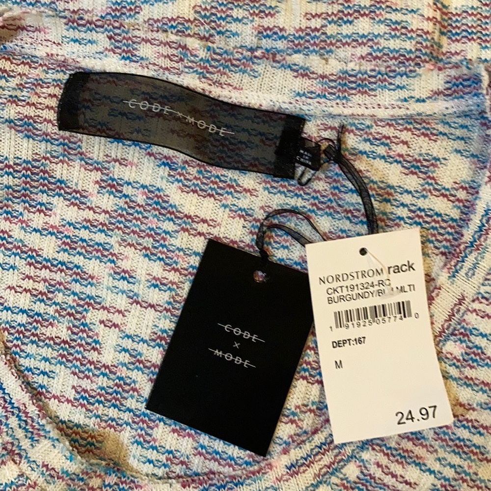 NWT Code Mode Space Dyed Rib Knit Sweater - Picture 6 of 7